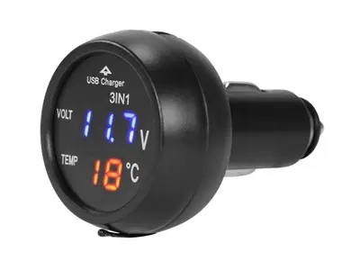 Dostępne od ręki ŁADOWARKA USB 2.1A Z WOLTOMIERZEM I TERM
