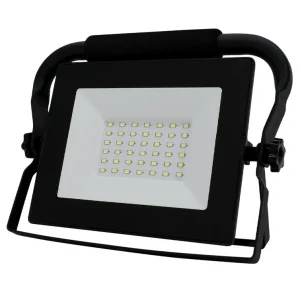 Naświetlacz, Lampa LED SMD 230V 30W 6000K 2550LM IP65 CZARNY PRZENOŚNY PRZEWÓD 1.5M Premium