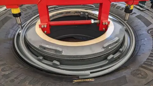 Rama montażowa do opon budowlanych cięzarowych pierócieniowych 25" - 42" hydrauliczno/ręczna Zniżka