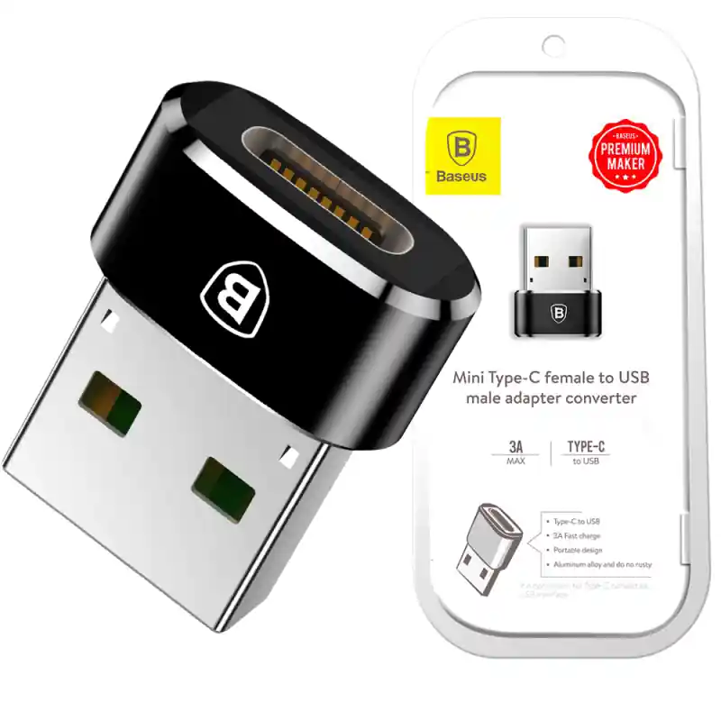 BASEUS UNIWERSALNY ADAPTER PRZEJŚCIÓWKA KONWERTER USB TYPU C DO USB 3A Ekspresowa dostawa