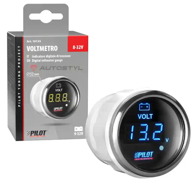Zamów teraz Black Digital Gauge Series – VOLTOMIERZ cyfrowy Ø 2” (52 mm)