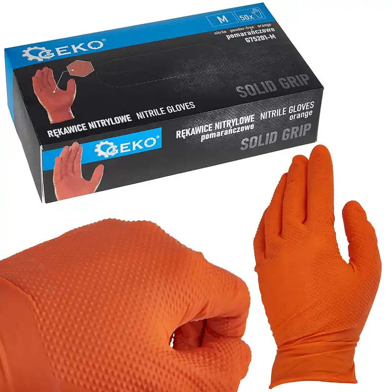 Obniżka ceny RĘKAWICE NITRYLOWE SOLID GRIP 50SZT. R.