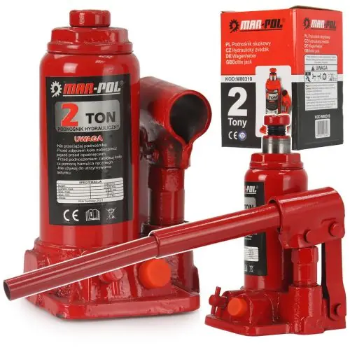 Łatwy zwrot PODNOŚNIK HYDRAULICZNY SŁUPKOWY 2 TONY LEWAREK 2T