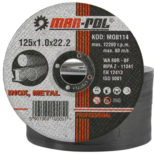 Tarcza do metalu Mar-Pol 125x 1,0mm 22,2mm Promocja