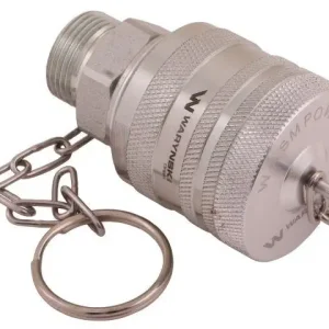 Komplet - zawór wtyczka M22x1.5 skręcane (50490030) z gwintowaną pokrywą/osłoną aluminiową Waryński Ostatnia szansa