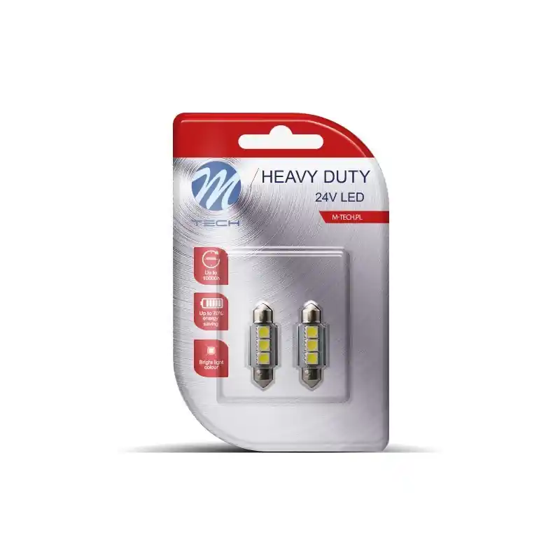 Żarówka Dioda C5W 36mm 3xSMD5050 CANBUS biała 24V 2 sztuki biała Darmowa dostawa