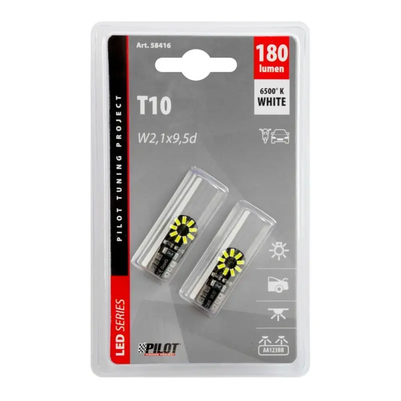 Bestseller Żarówka Dioda W5W  T10 W2,1x9,5d 18 SMD HYPER-LED 180 lm
