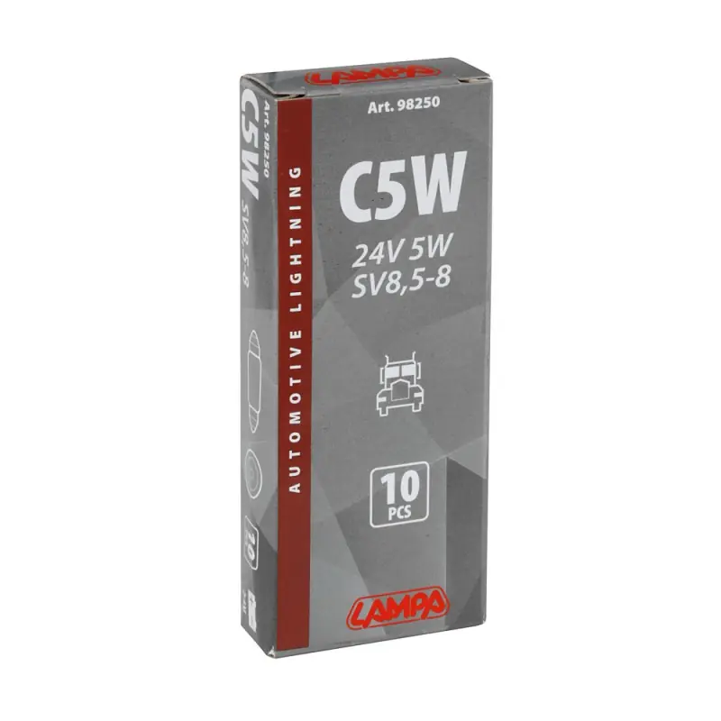 Żarówka rurka C5W SV8,5-8 24V 5W Kartonik 10 sztuk Cena promocyjna