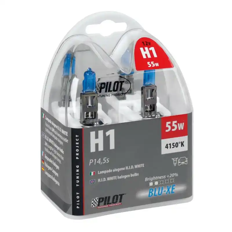 Żarówki H1 55W P14,5s BLUE XENON 2 sztuki BOX Obniżka ceny
