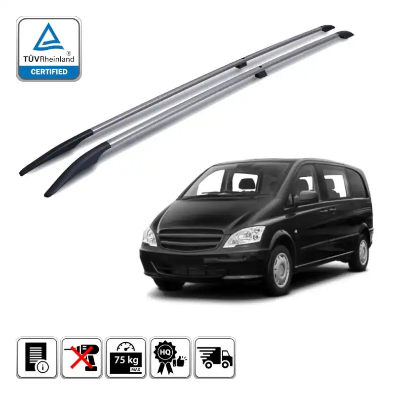 Szybka dostawa Relingi dachowe do Mercedes MB Vito W639 2004-2014 Średni MWB