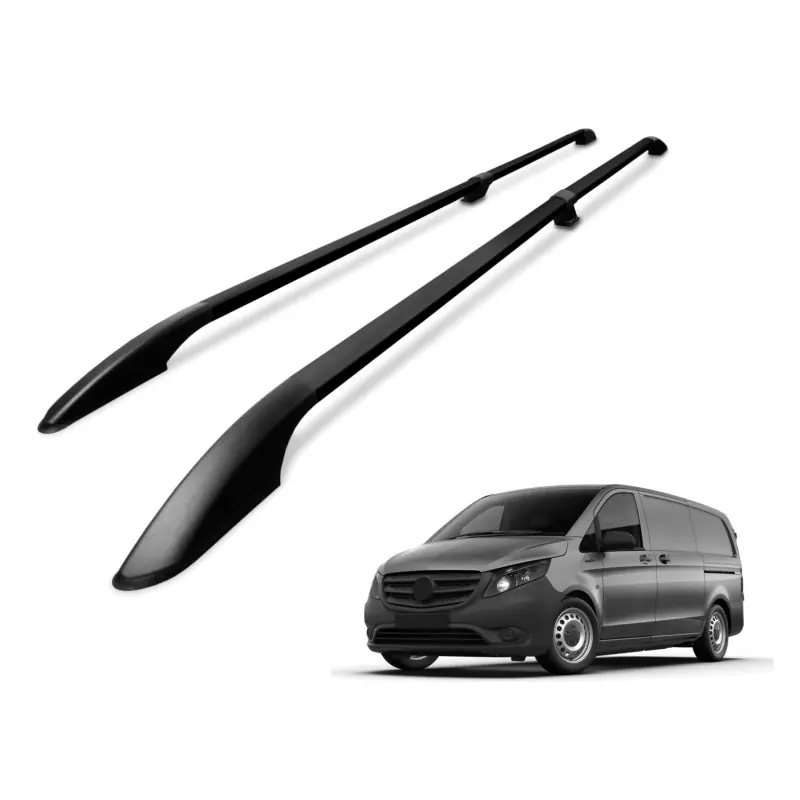 Bezpieczne zakupy Relingi dachowe do Mercedes MB Vito W447 2014+ SWB Czarne