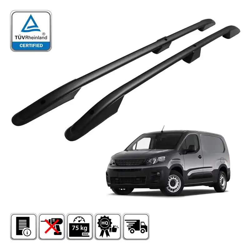 Relingi dachowe do Toyota Proace City 2020+ LONG L2 Czarne Wyjątkowa oferta