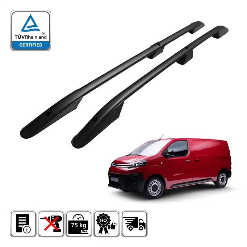 Relingi dachowe do Citroen Jumpy III (K0) 2016+ XL L3 Czarne Najlepsza cena
