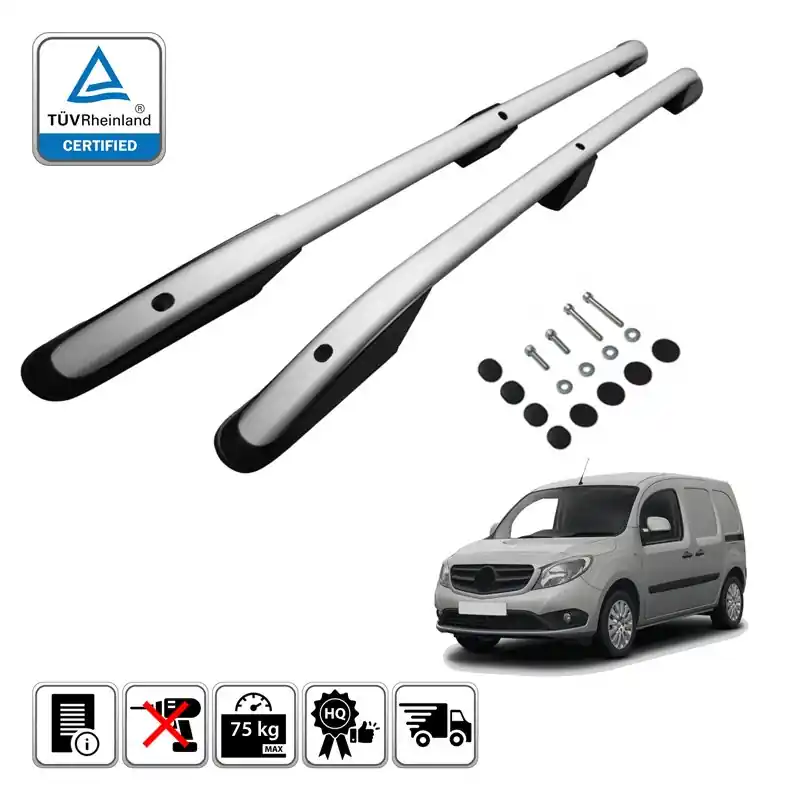 Relingi dachowe Mercedes MB Citan 2012-2021 Średni L2 Srebrne Bezpieczne zakupy