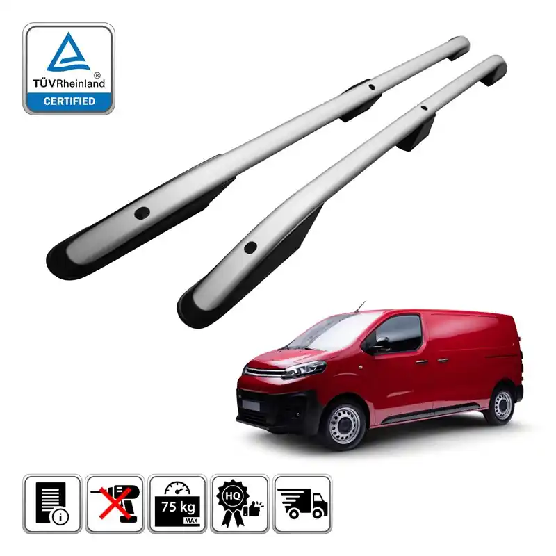 Relingi dachowe do Citroen Jumpy K0 2016+ LONG L2 Srebrne Dodaj do koszyka
