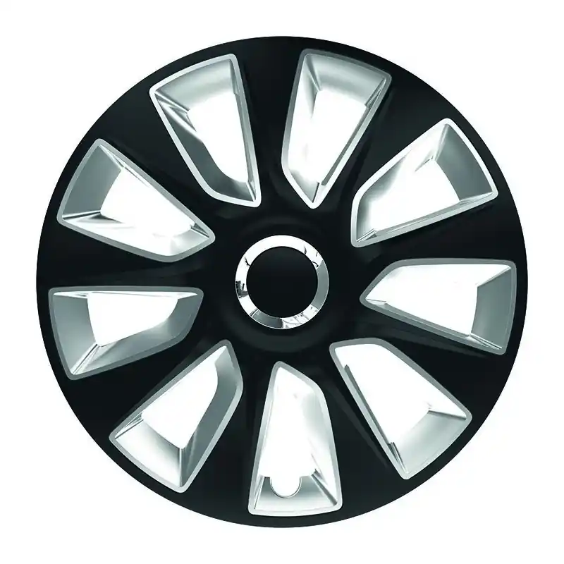 Oferta czasowa STRATOS RC 16" - Kołpak bicolour czarno-srebrny z ringiem chrom - 1 szt.