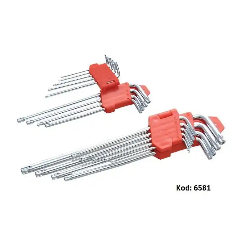 Tani *Klucze typu TORX KRÓTKIE - komplet 9 sztuk