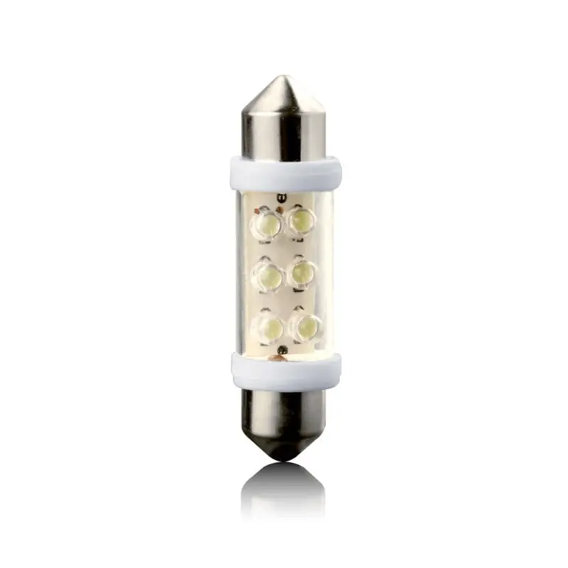 *Żarówki LED VECTA T11 SV8,5 12V 39mm, białe, rurkowe, 6 SMD, C5W- 2 szt. Nowy