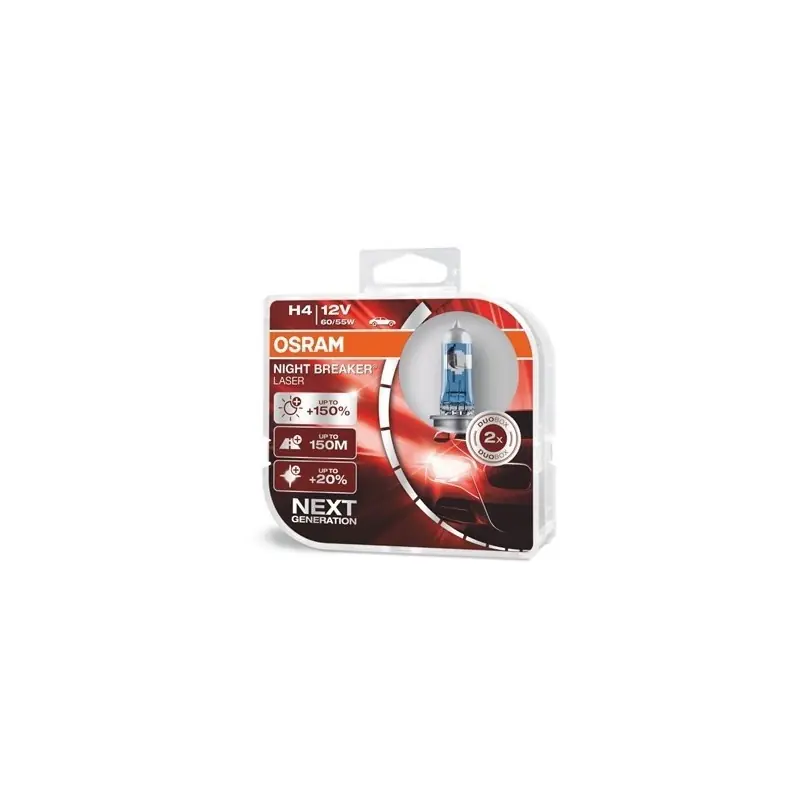 Dodaj do koszyka Żarówki H4 OSRAM NIGHT BREAKER LASER +150% Duo Box - 2 sztuki - 1/5