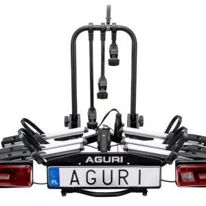Wyjątkowa oferta Aguri Krab 3 silver – Bagażnik rowerowy na hak na 3 rowery