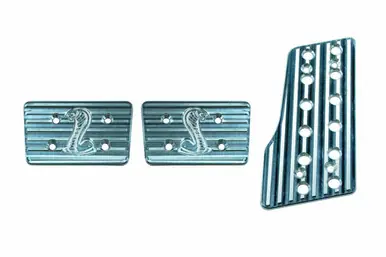 Ostatnia szansa Zestaw nakładek na pedały gazu/hamulca/sprzęgła - skrzynia biegów manualna - aluminium - logo Shelby